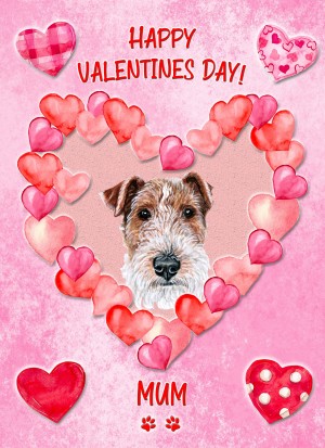 Airedale Dog Valentines Day Card (Happy Valentines, Mum)
