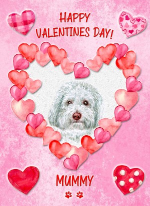 Labradoodle Dog Valentines Day Card (Happy Valentines, Mummy)