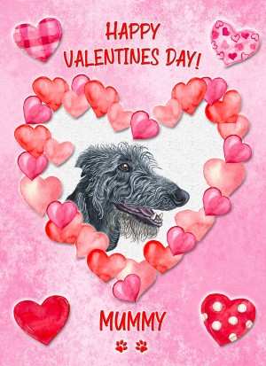 Lurcher Dog Valentines Day Card (Happy Valentines, Mummy)