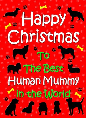 From The Dog  Christmas Card (Human Mummy, Red)