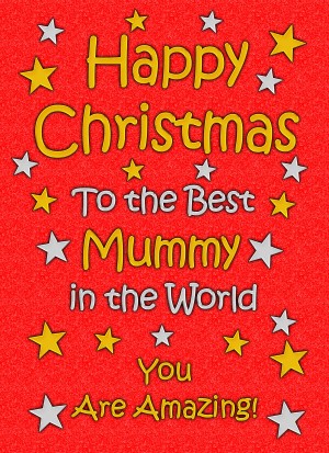 Mummy Christmas Card (Red)