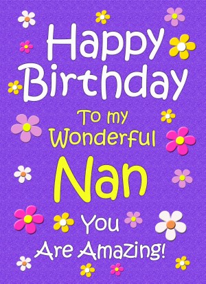 Nan Birthday Card (Purple)