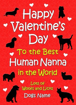 Personalised From The Dog Valentines Day Card (Human Nanna)