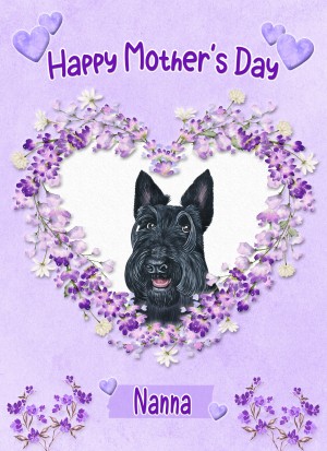 Scottish Terrier Dog Mothers Day Card (Happy Mothers, Nanna)