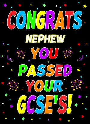 Congratulations GCSE Passing Exams Card For Nephew (Design 1)