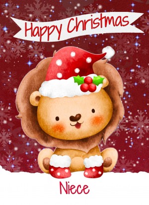 Christmas Card For Niece (Happy Christmas, Lion)
