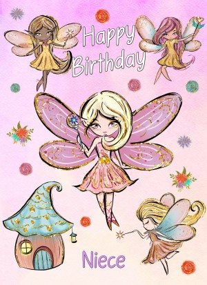 Birthday Card For Niece (Fairies, Princess)