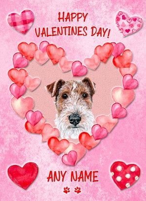 Personalised Airedale Dog Valentines Day Card (Happy Valentines)