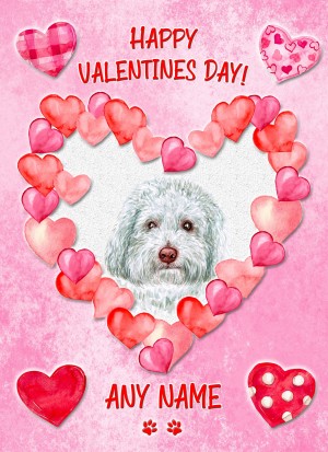Personalised Labradoodle Dog Valentines Day Card (Happy Valentines)