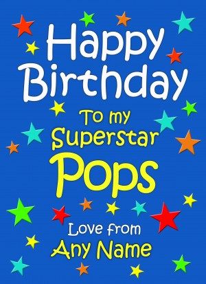 Personalised Pops Birthday Card (Blue)