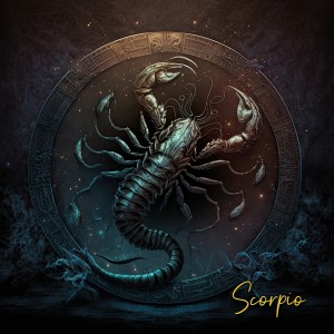 Fantasy Horoscope Square Greeting Card (Scorpio)