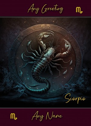 Personalised Fantasy Horoscope Greeting Card (Scorpio)