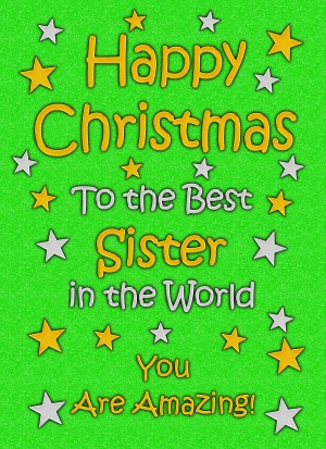Sister Christmas Card (Green)