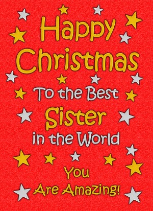 Sister Christmas Card (Red)