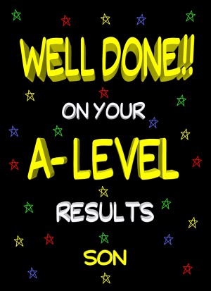 Congratulations A Levels Passing Exams Card For Son (Design 2)