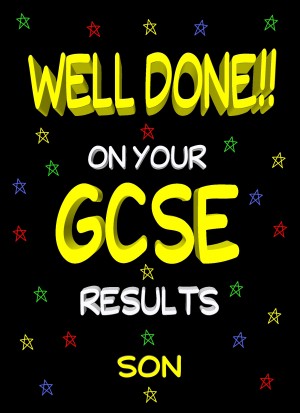 Congratulations GCSE Passing Exams Card For Son (Design 2)