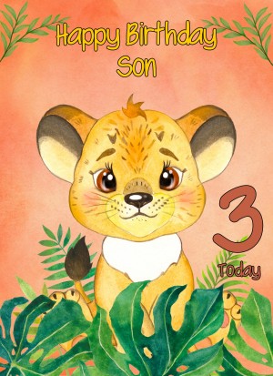 3rd Birthday Card for Son (Lion)