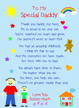 from The Kids Poem Verse Greeting Card (Special Daddy, from Son)