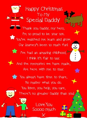 from The Kids Christmas Verse Poem Greeting Card (Special Daddy, from Son)