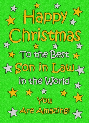 Son in Law Christmas Card (Green)
