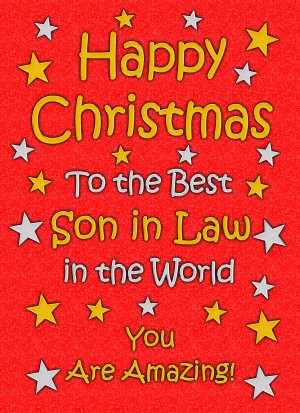 Son in Law Christmas Card (Red)