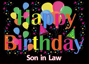 Happy Birthday 'Son in Law' Greeting Card