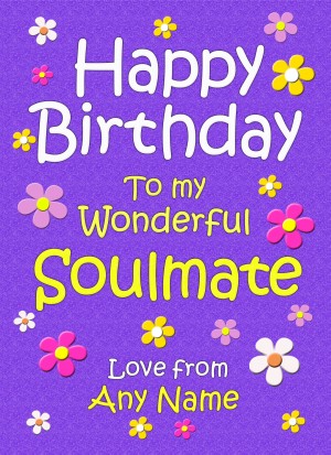 Personalised Soulmate Birthday Card (Purple)