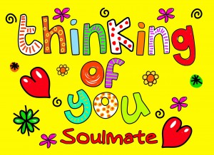 Thinking of You 'Soulmate' Greeting Card