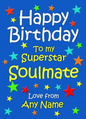 Personalised Soulmate Birthday Card (Blue)