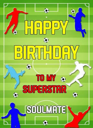 Football Birthday Card For Soulmate
