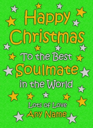 Personalised Soulmate Christmas Card (Green)