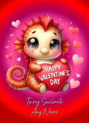 Personalised Valentines Day Card for Soulmate (Dragon)