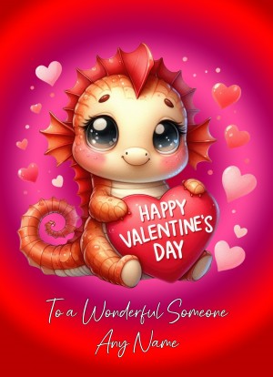 Personalised Valentines Day Card for Wonderful Someone (Dragon)
