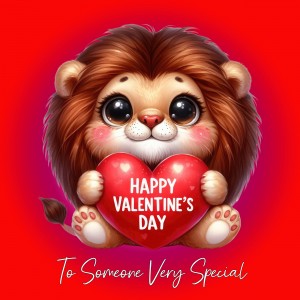 Valentines Day Square Card for Wonderful Someone (Lion)