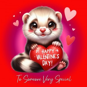 Valentines Day Square Card for Wonderful Someone (Meerkat)