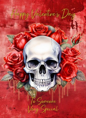 Valentines Day Card for Wonderful Someone (Fantasy Skull, Design 3)