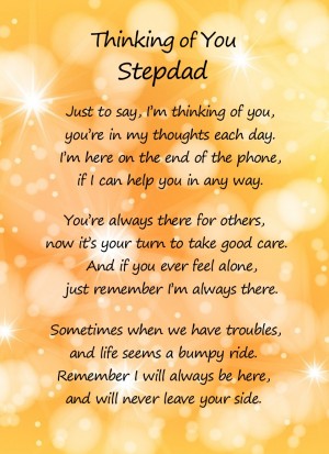 Thinking of You 'Stepdad' Poem Verse Greeting Card