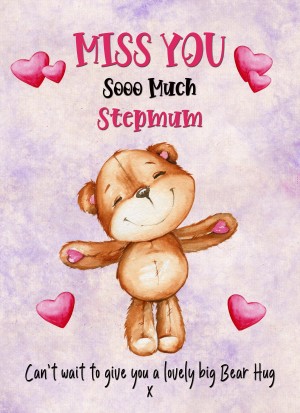 Missing You Card For Stepmum (Hearts)