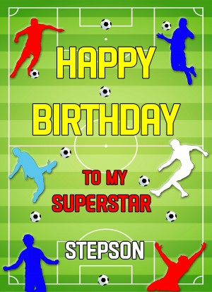 Football Birthday Card For Stepson