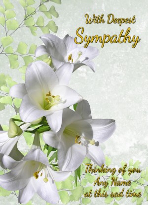 Personalised Sympathy Bereavement Card (Thinking of You)
