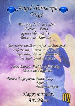 Personalised Virgo Horoscope Greeting Card