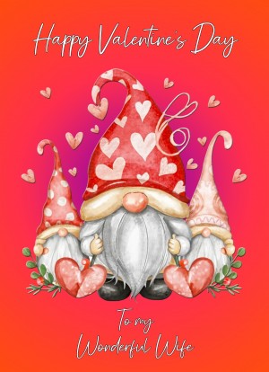 Valentines Day Card for Wife (Gnome, Design 4)