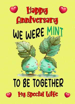 Funny Pun Romantic Anniversary Card for Wife (Mint to Be)