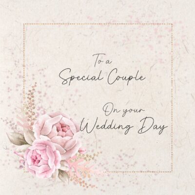 Wedding Congratulations Square Card (Rose)