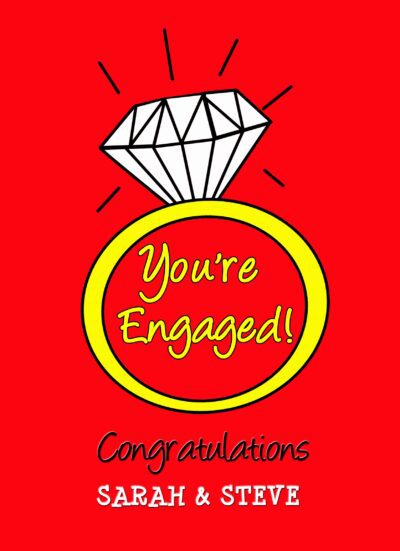 Personalised Engagement Greeting Card