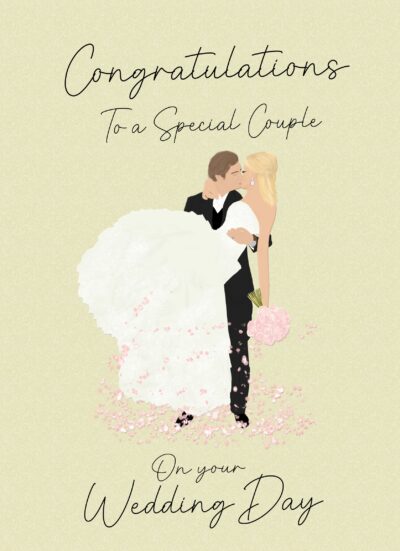 Wedding Congratulations Card (Beige)