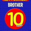 Brother 10th Birthday Card (Blue)