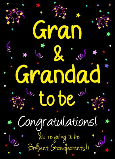 Gran and Grandad to be Baby Pregnancy Congratulations Card