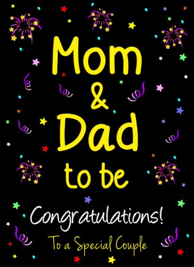 Mom and Dad to be Baby Pregnancy Congratulations Card