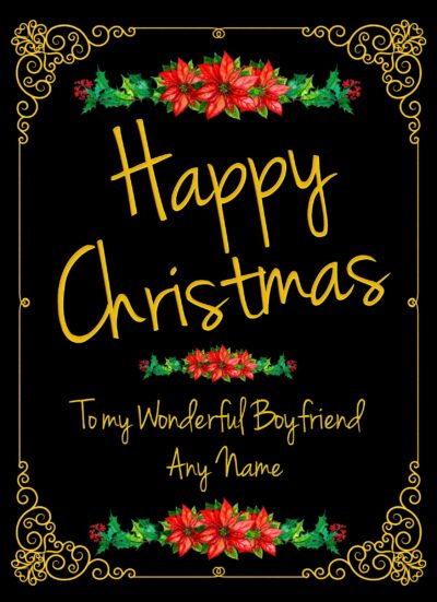 Personalised Christmas Card For Boyfriend (Wonderful)
